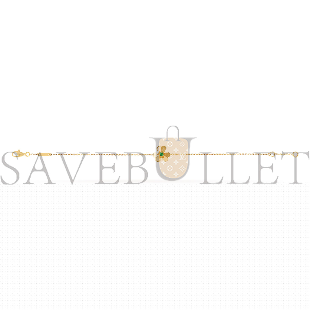 VAN CLEEF ARPELS FRIVOLE BRACELET, MINI MODEL - YELLOW GOLD, EMERALD  VCARP7SC00